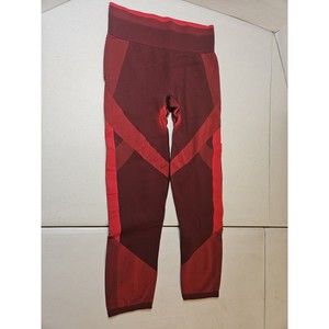Victorias Secret PINK YOGA Cool Comfy High Waist Seamless Tight Large Red AS IS